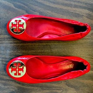 Tory Burch pre-owned red ballet flats